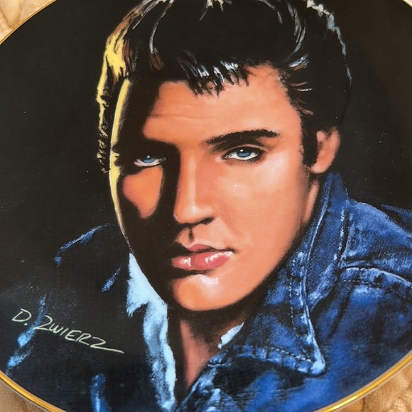 ELVIS PRESLEY Collectable Plate Signed by D. Zwierz “Are You Lonesome Tonight?” - Picture 8 of 9